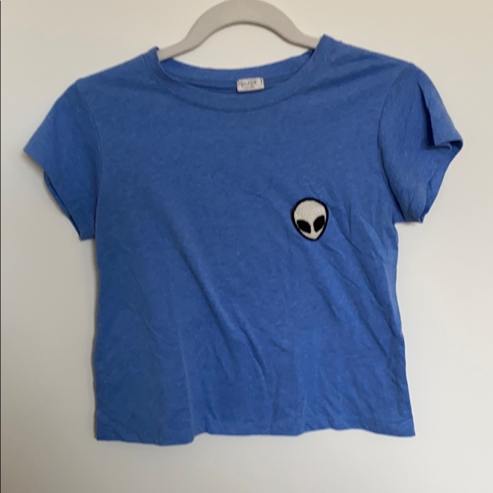 Brandy Melville/ John Galt blue crop top